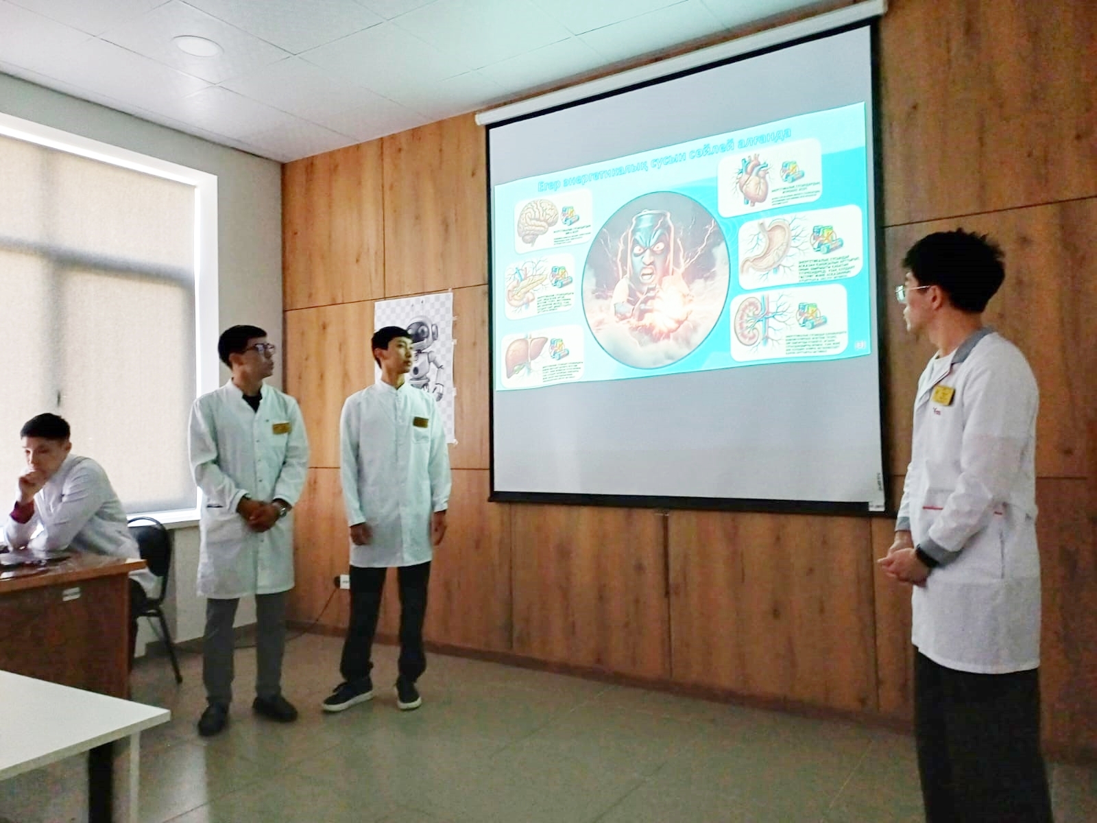 Successful defense of project works in the discipline «Biost...